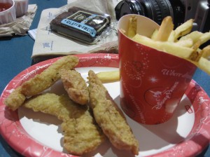 Deep Fried Chicken Tenders and French Fries
